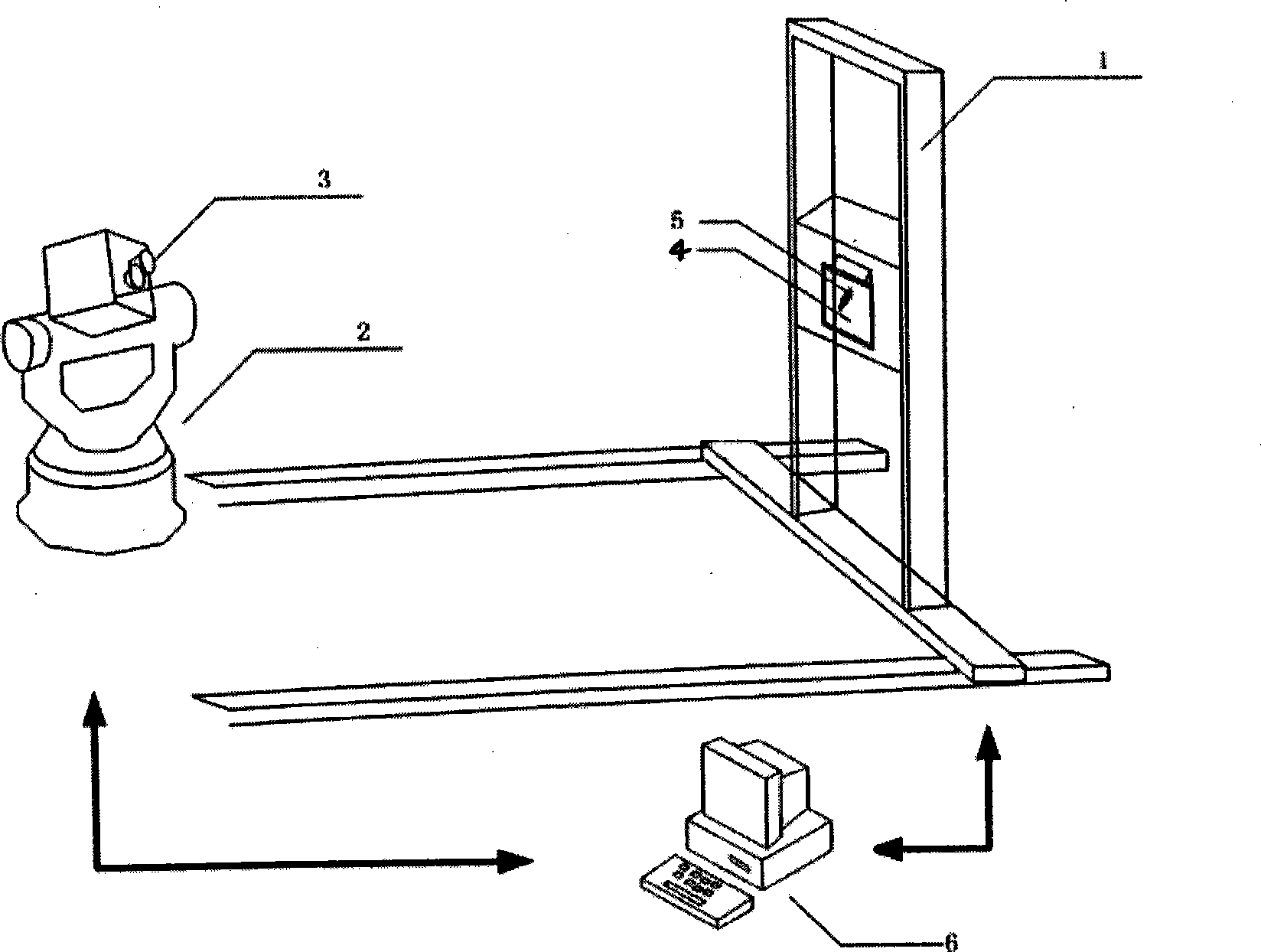 Space multi-motion-body relative motion scaling semi-physical simulation system