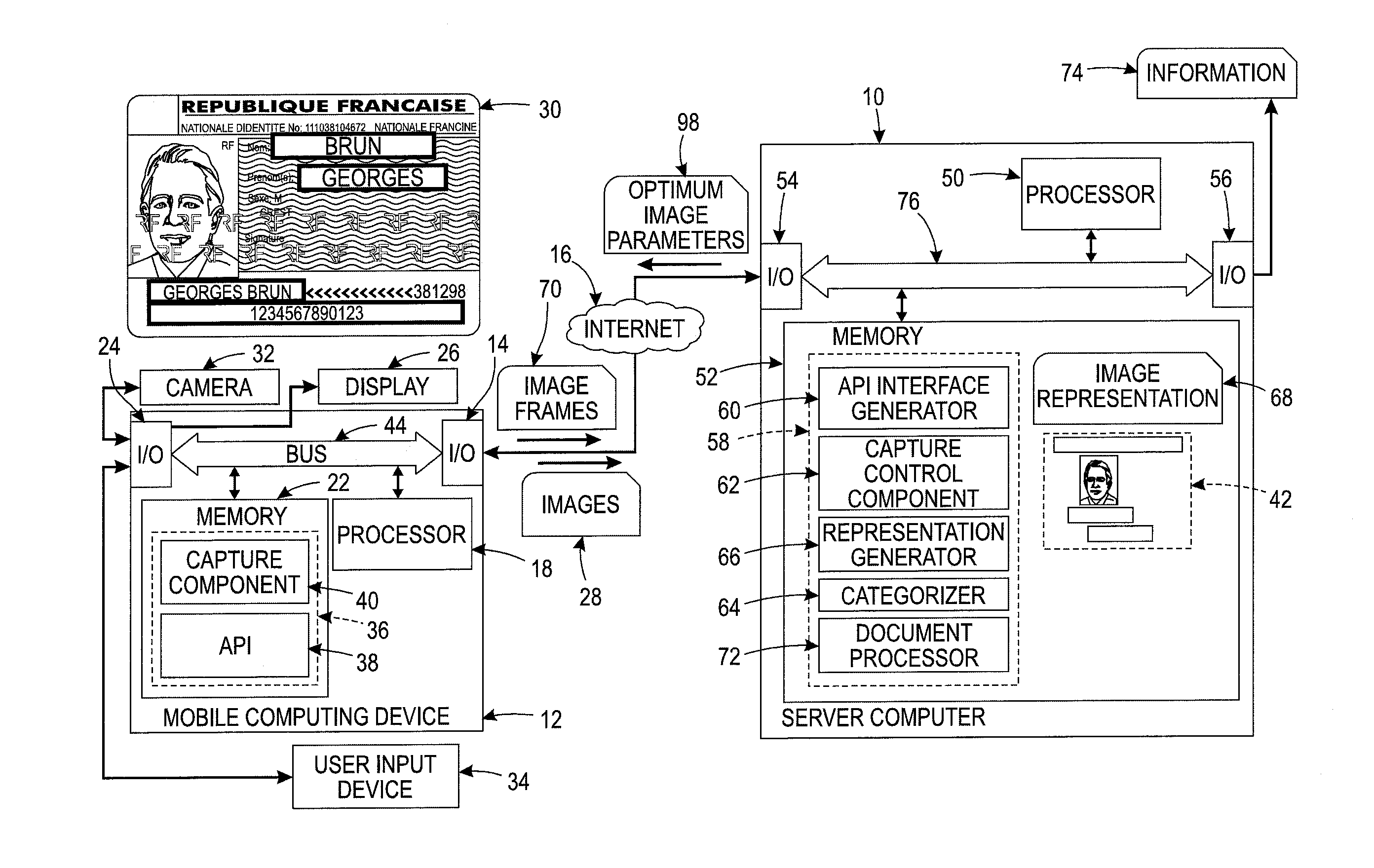 Categorizer assisted capture of customer documents using a mobile device