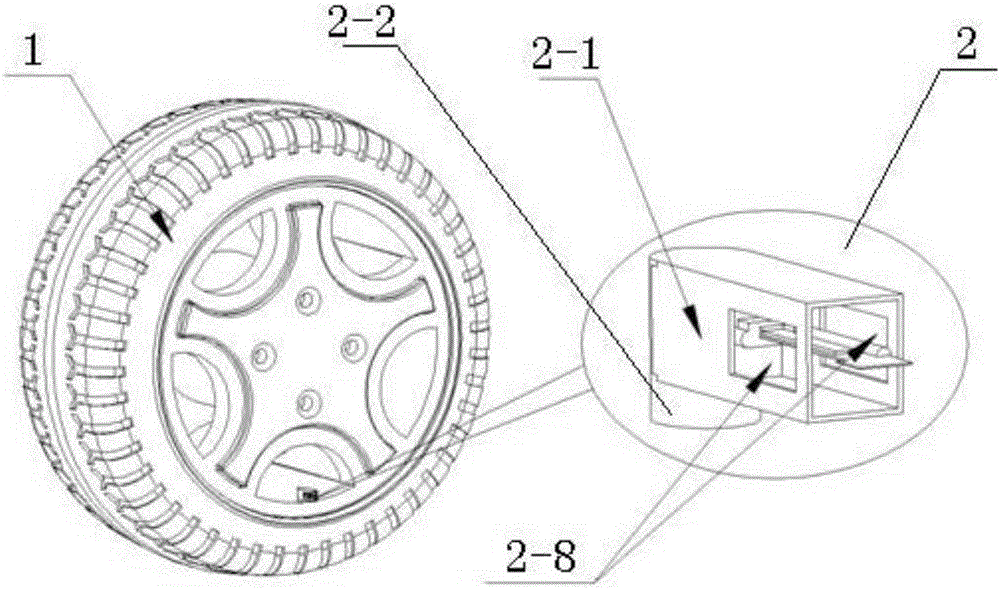 Wind-induced vibration energy collection device for power supply of tire pressure monitoring system