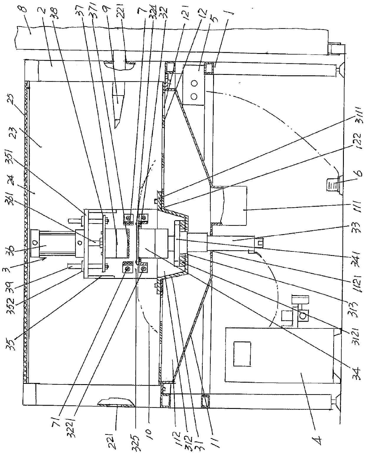 Down filling workbench structure with down filling opening sealing function