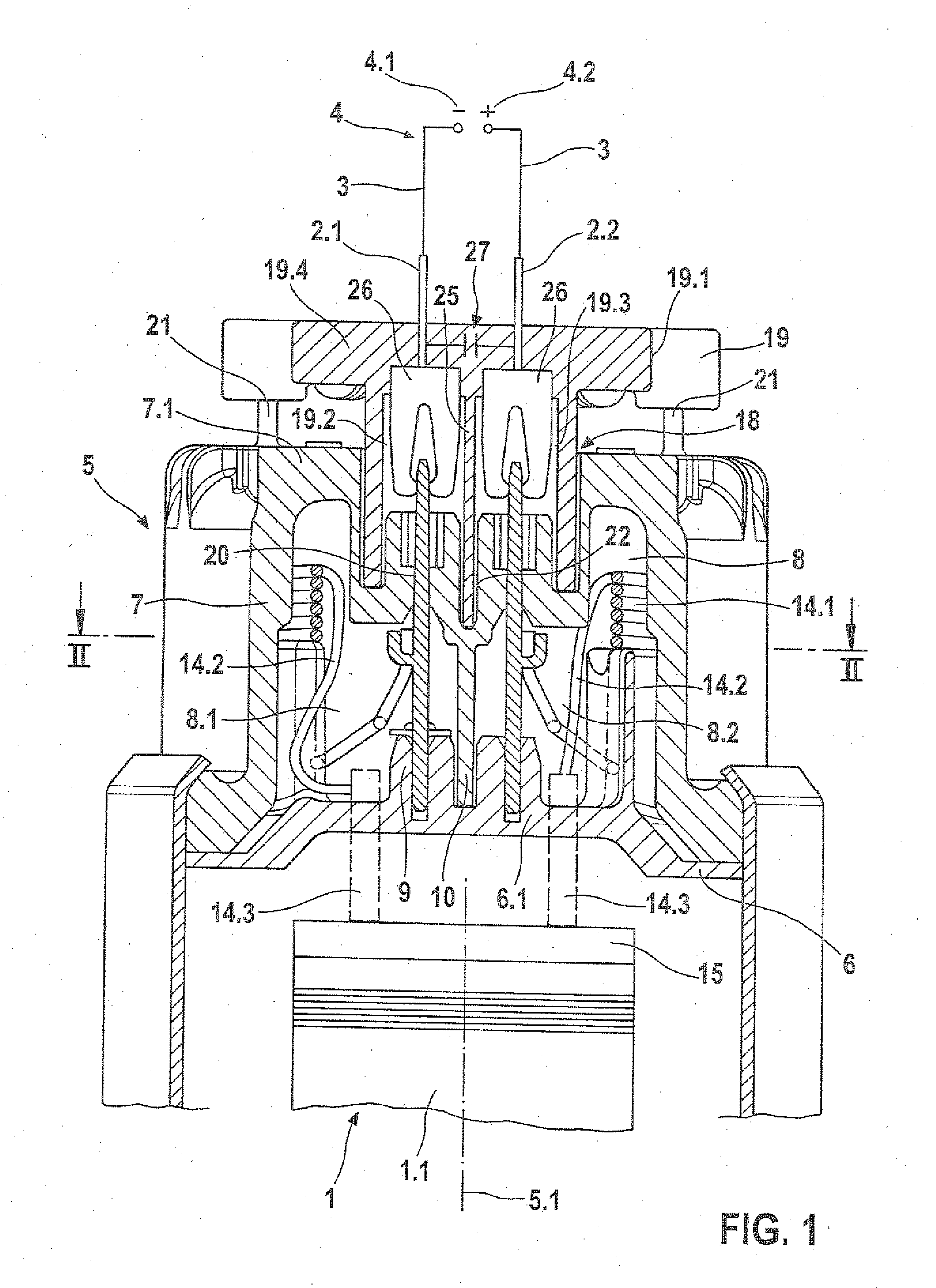 Electrical device and plug for an electrical device