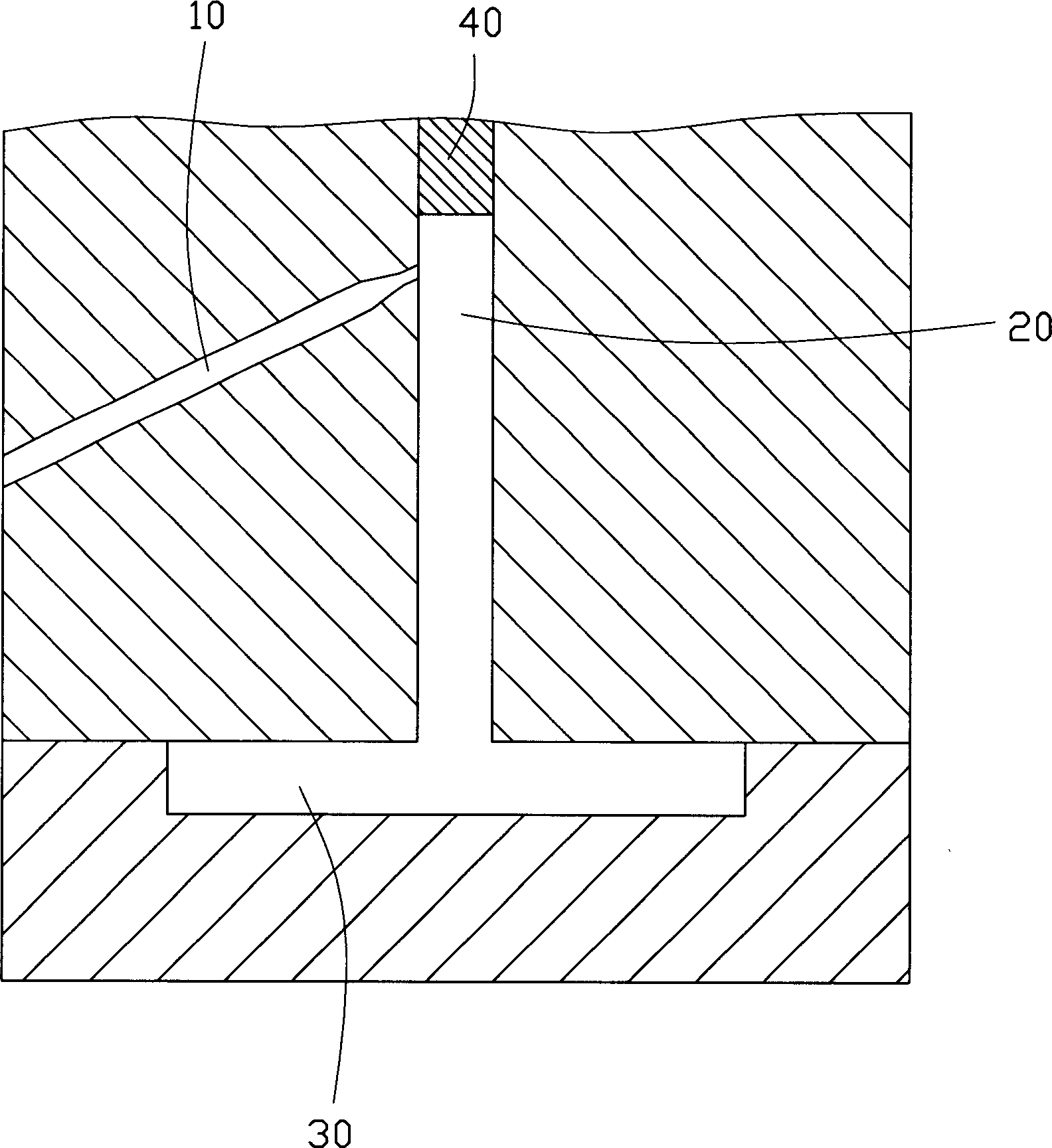 Feeding structure of die and die employing same