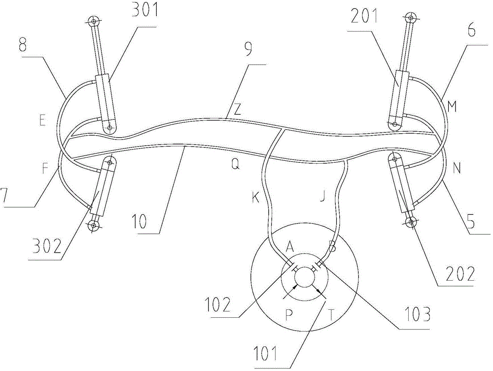 Hydraulic steering system for transporting girder and transporting girder