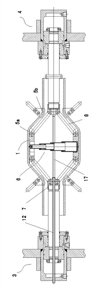 Overall composite mechanical spiral type bulging device for car drive axle