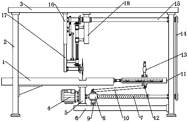 Connecting-rod-type pipe bending and cutting integrated device