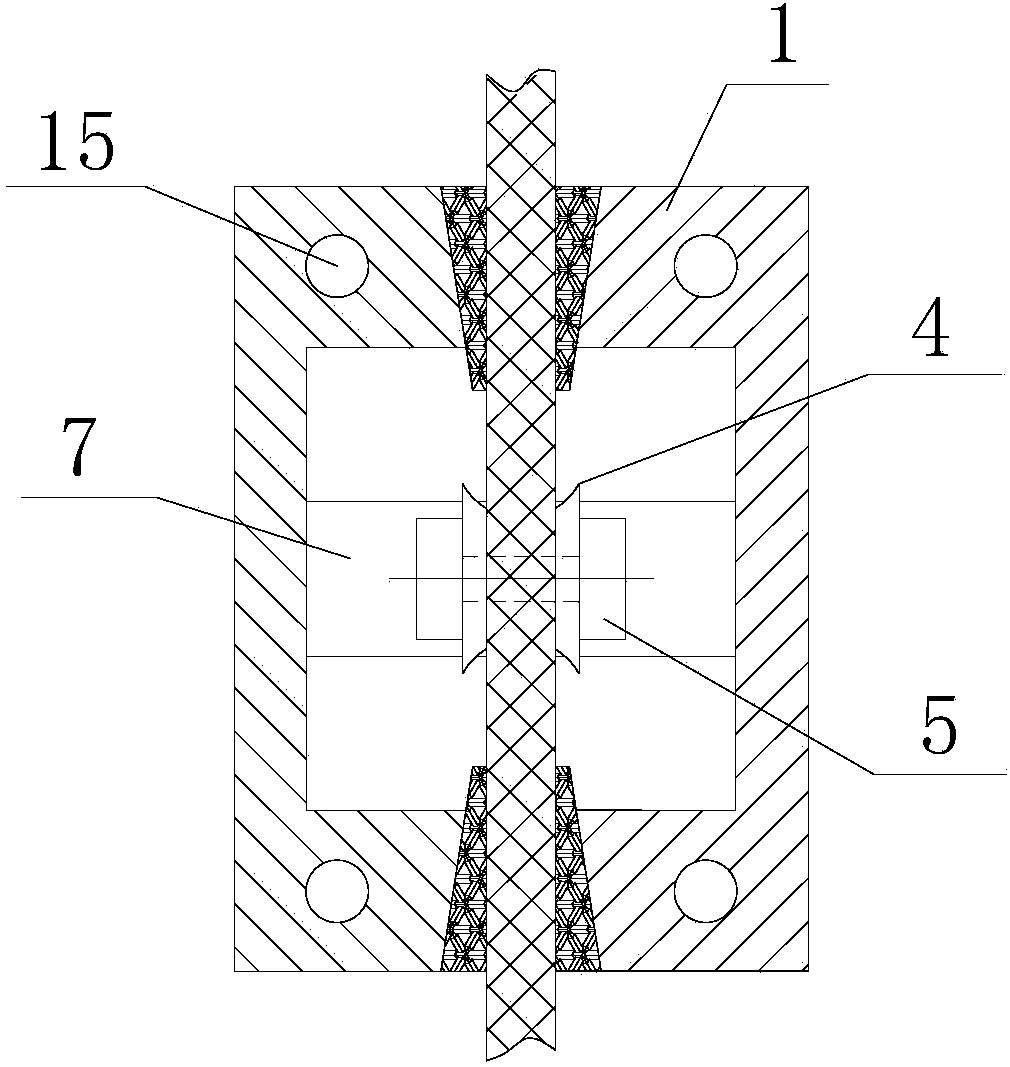 Device and method for monitoring tension of steel wire rope of FBG (fiber bragg grating) compression type mine hoisting equipment