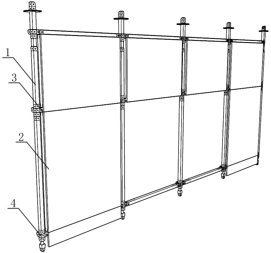 A kind of frame construction model, assembled frame construction model and three-dimensional frame construction model