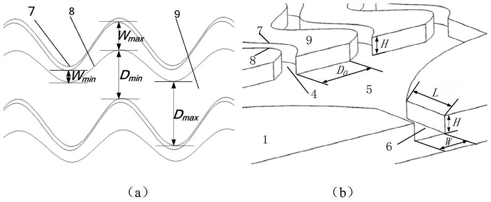 Ultra-low flow resistance microchannel liquid-cooled heat exchanger based on elastic turbulence and its manufacturing method