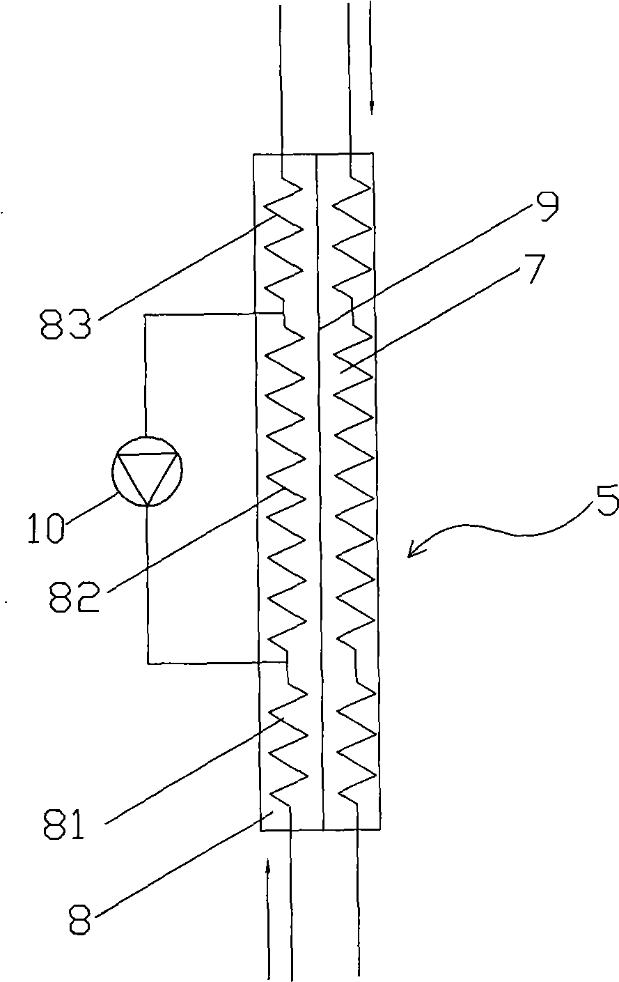 Three segment type heat exchanger
