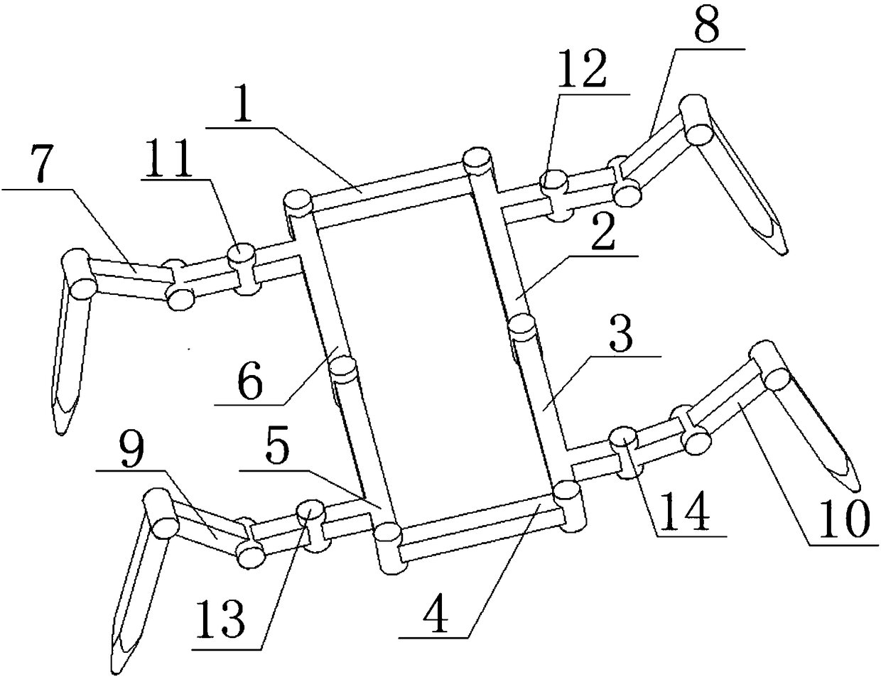 Quadruped robot diagonal gait design method under participation of waist twisting