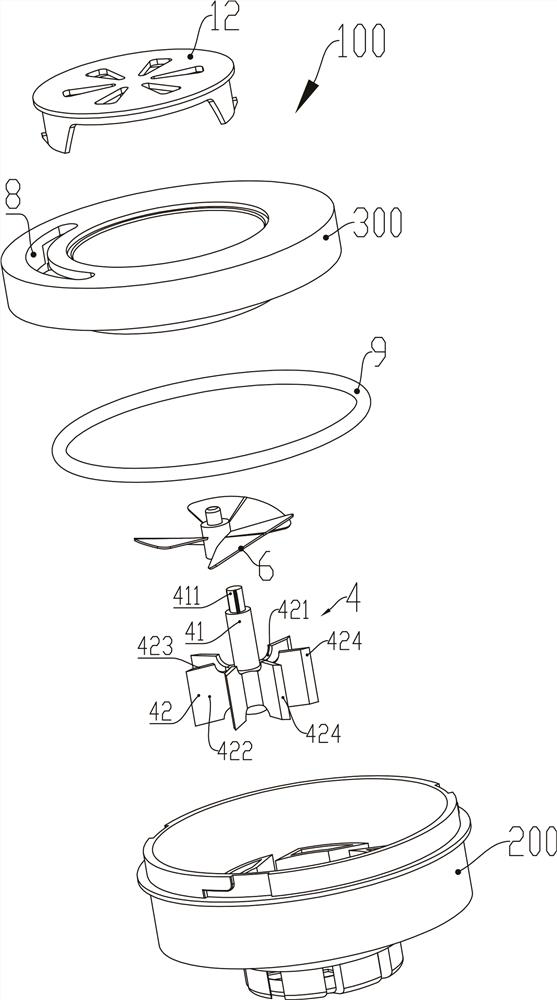 Bubble blasting device for cooking equipment, and cooking equipment