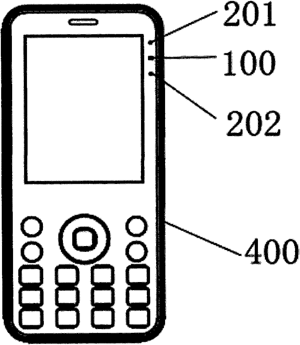 Mobile terminal and contactless type keystroke method thereof