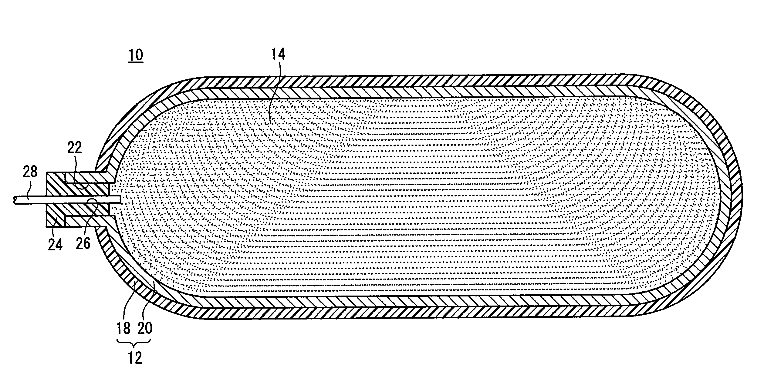 Hydrogen absorbing material, method for producing the same, and hydrogen storage container