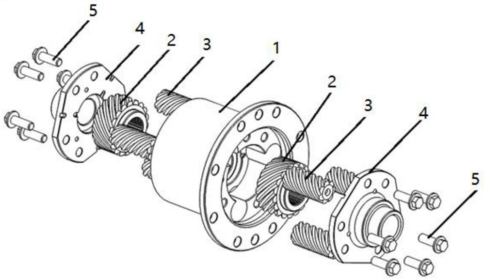 Large-helix-angle gear type limited slip differential