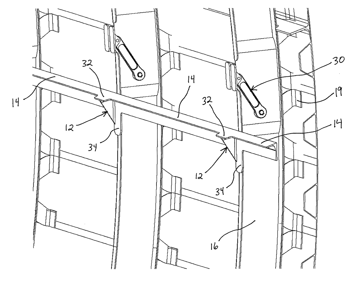 Floor beam support assembly, system, and associated method