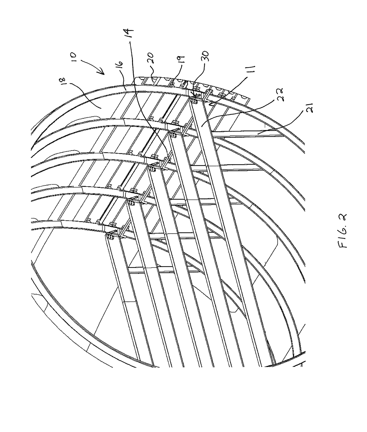 Floor beam support assembly, system, and associated method