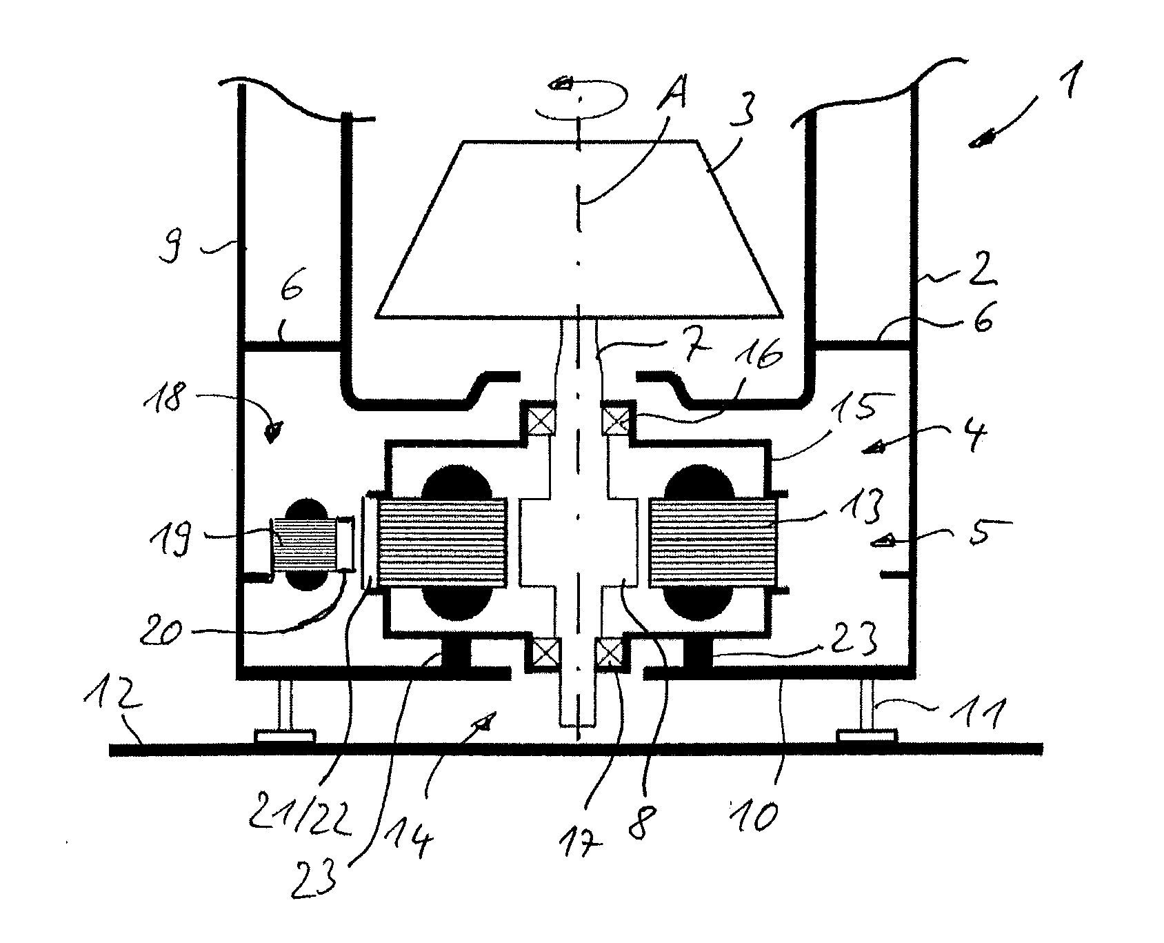 Device for dynamic balancing of a rotating component