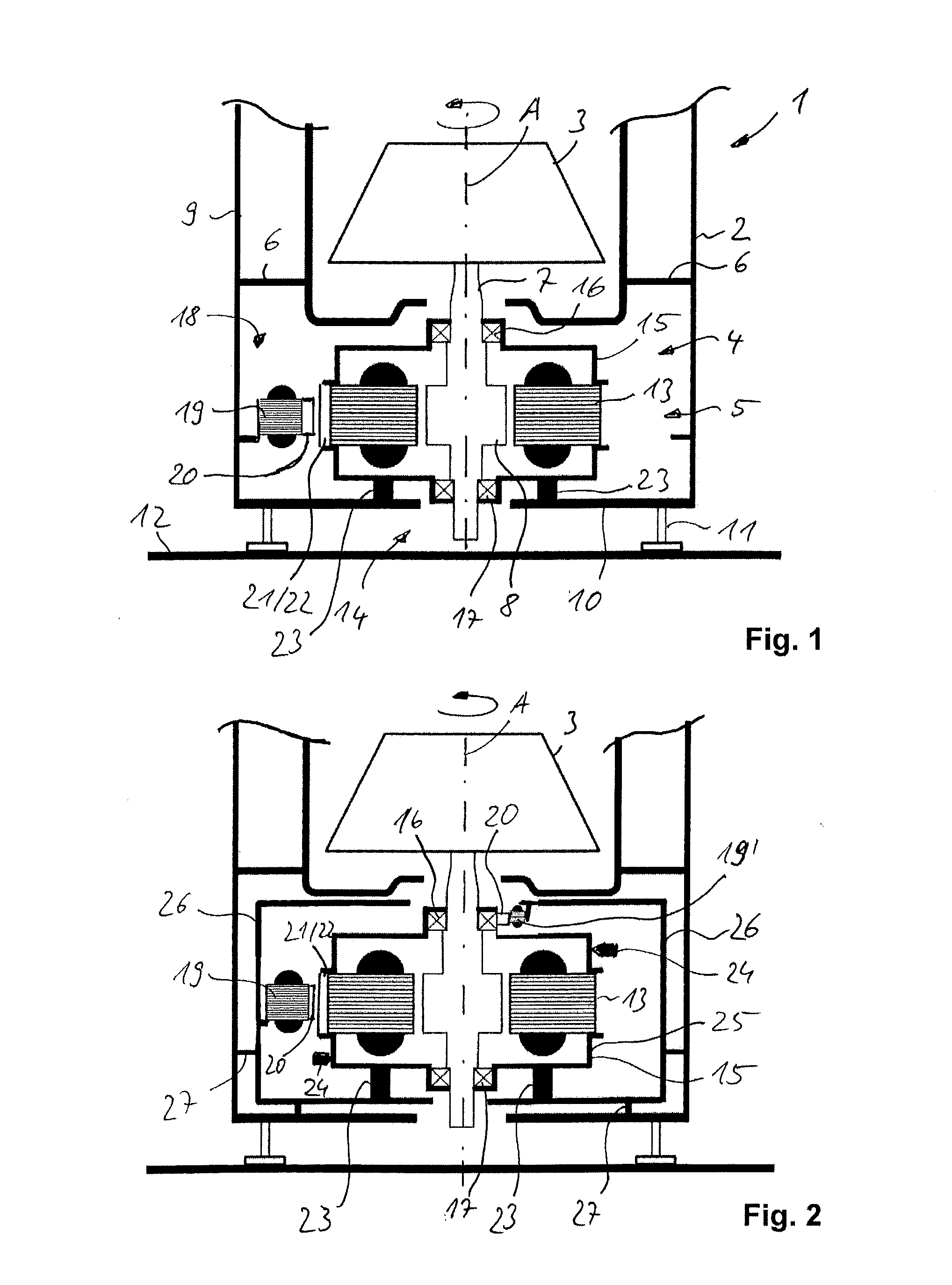 Device for dynamic balancing of a rotating component