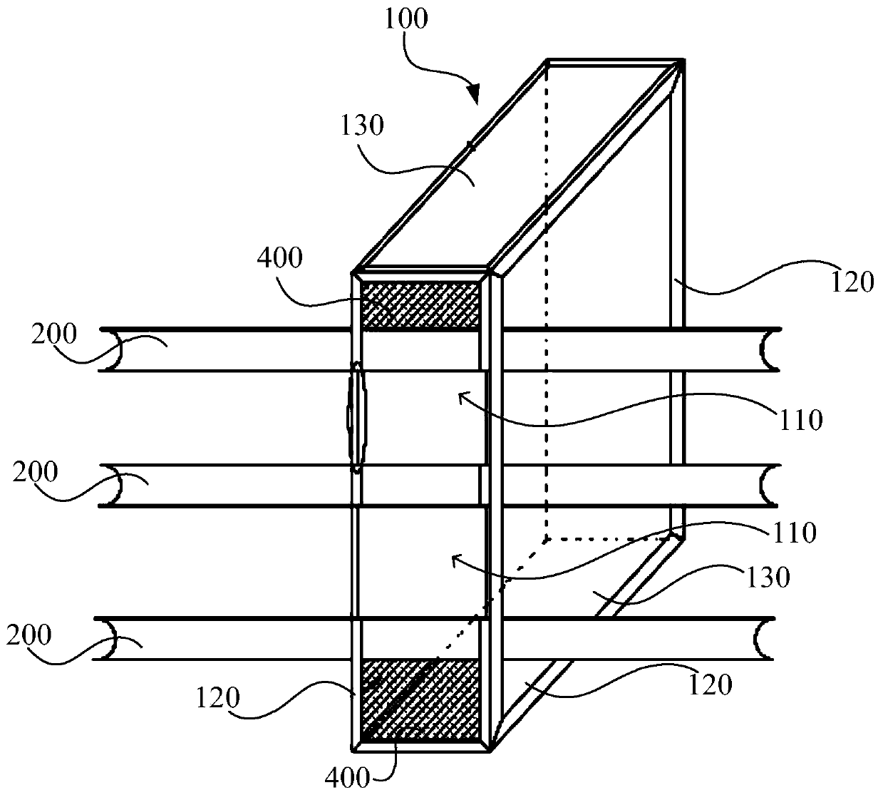 Detachable type cable bridge firewall and manufacturing method