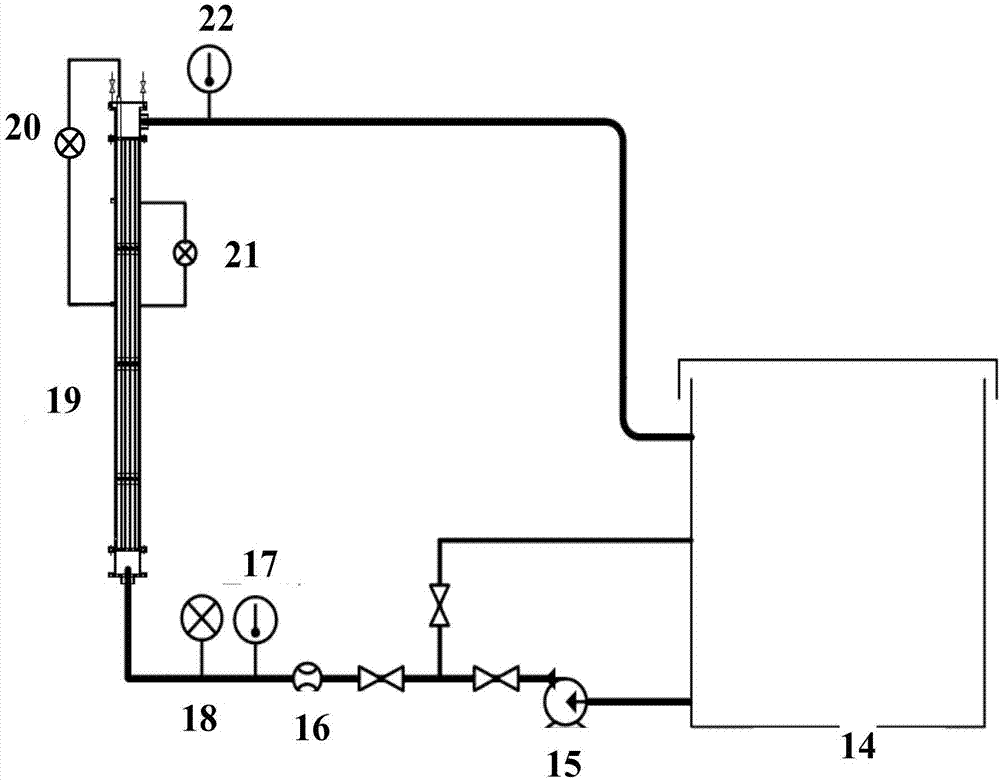 Rod bundle channel flow pressure measurement experimental device
