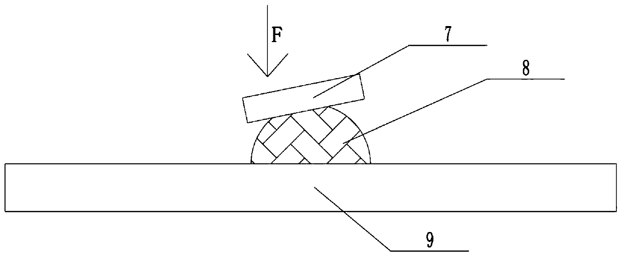 Dispensing head for LED solid crystal and dispensing method of LED solid crystal