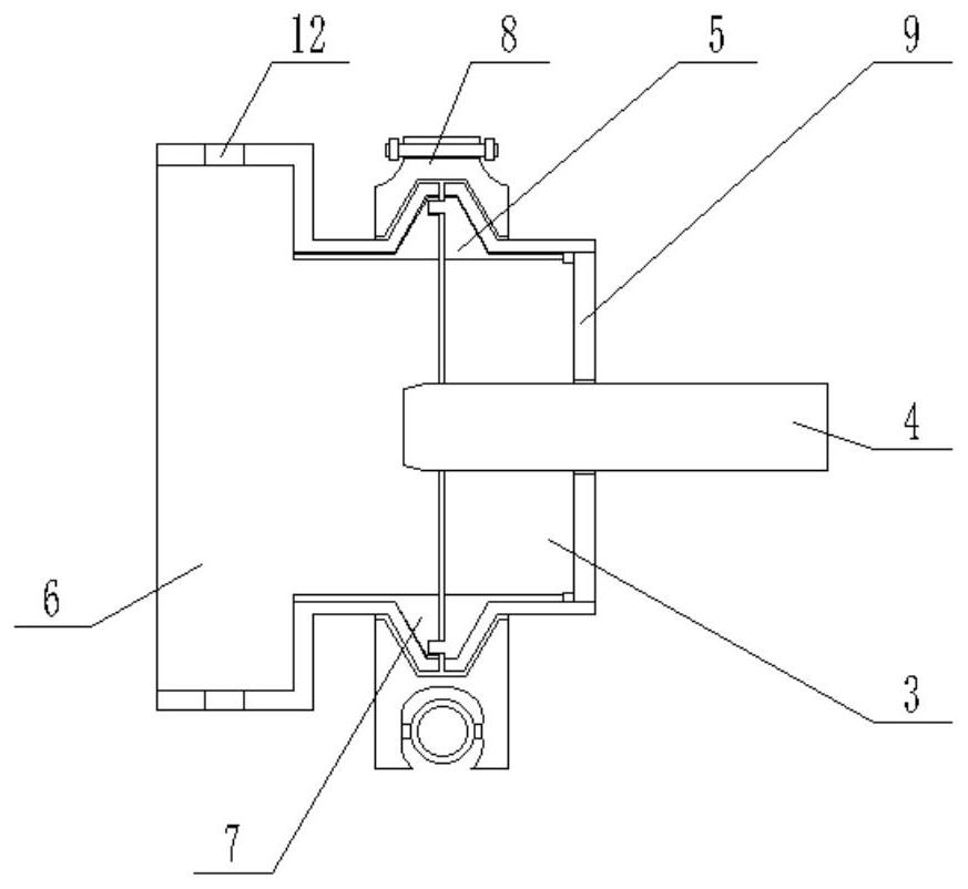 Beam-focusing position calibration device for opposite penetrating type laser measuring instrument