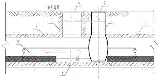 Leakage detection ditch for building protection in large-thickness collapsible loess area