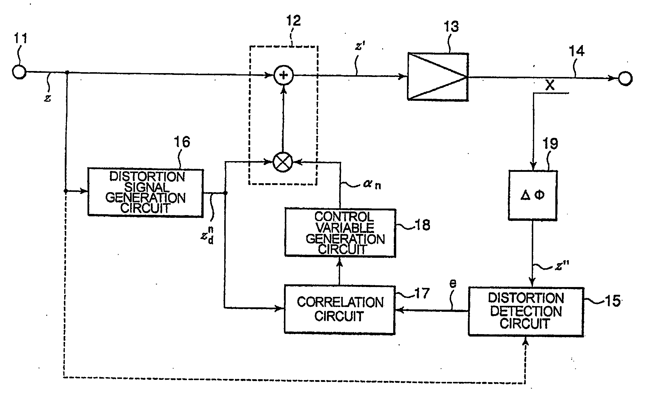 Distortion compensation device for use in high-frequency power amplifier