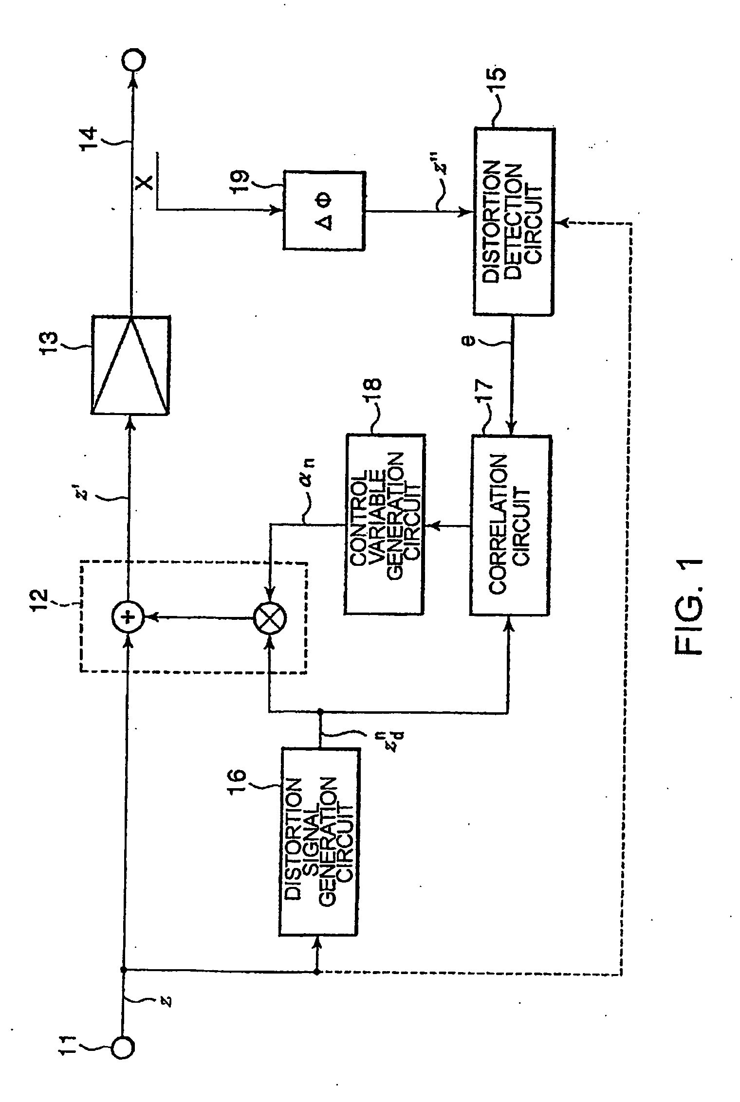 Distortion compensation device for use in high-frequency power amplifier