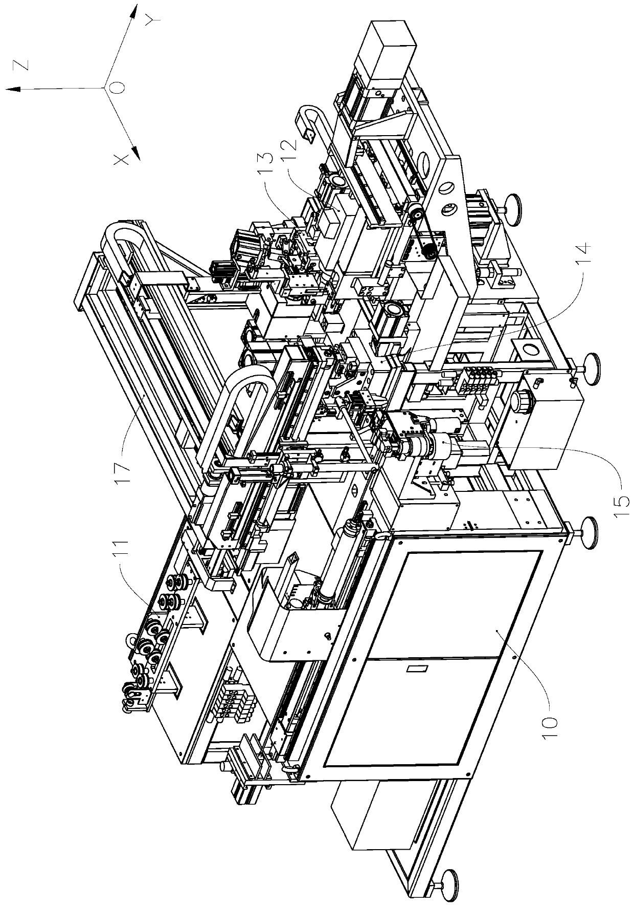 Integrated automatic molding equipment and molding method for three-way pipes