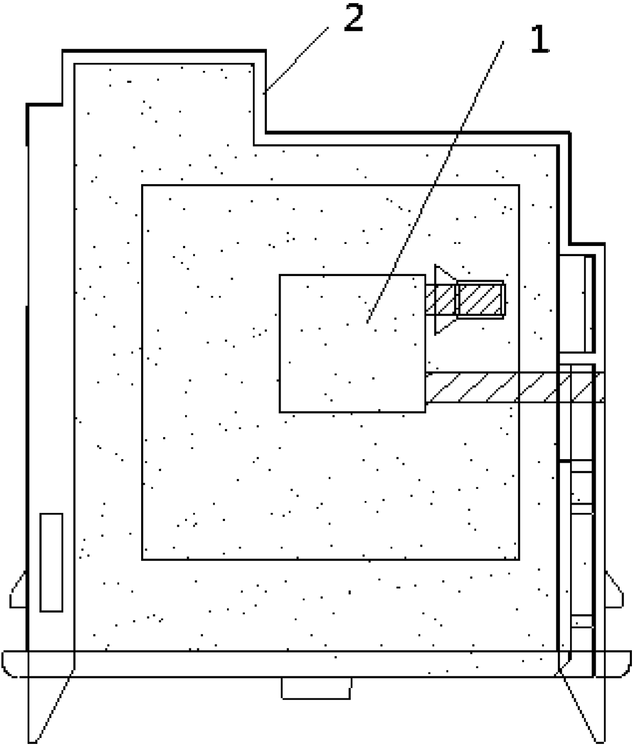 Fireproof surge protection device and filling method thereof