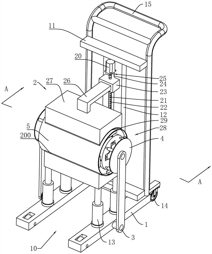 A hydraulic truck