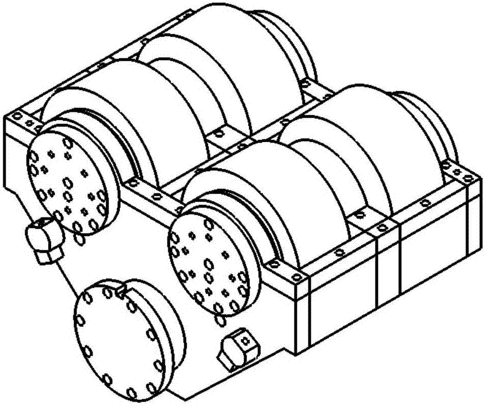 Supporting device of rolling wheel of rotary rack of radiation oncology equipment