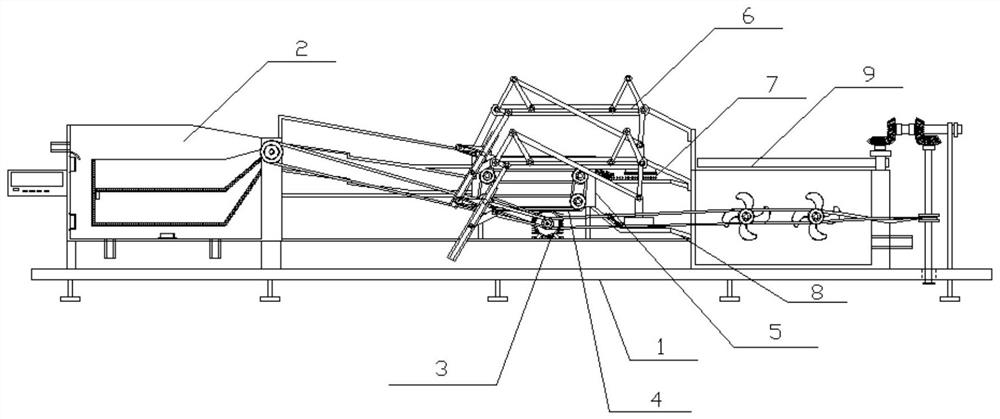 A dairy product processing mung bean shell breaking separation and extraction device