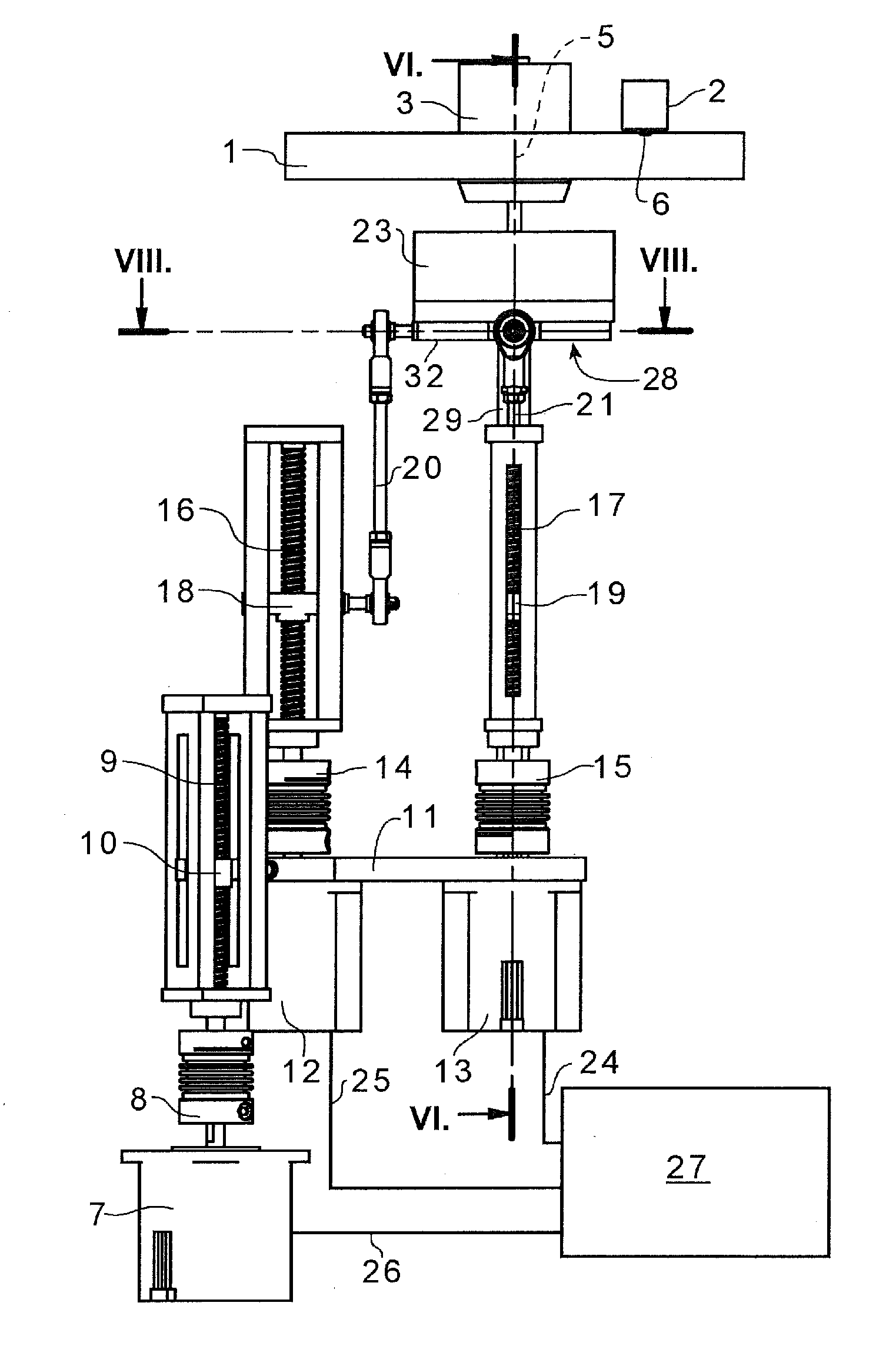 Device and method for grinding workpieces using a control unit