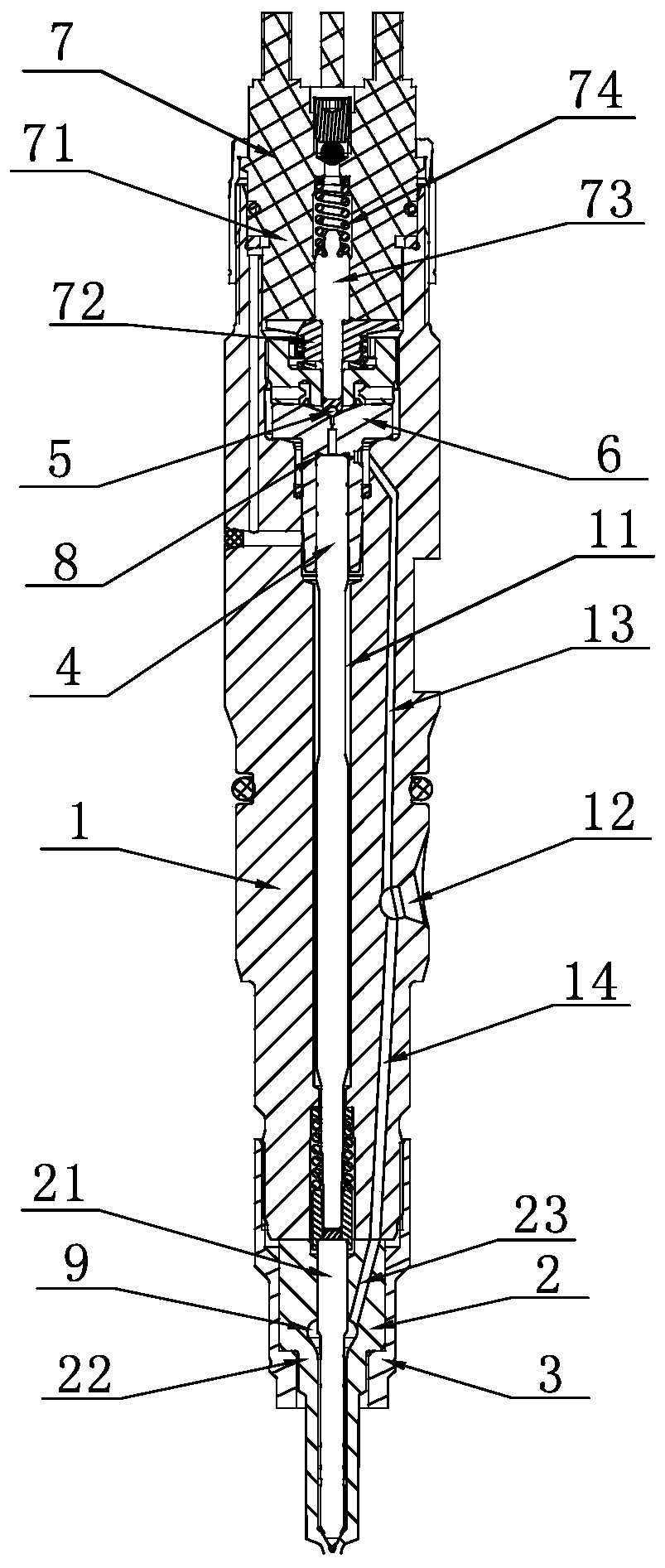 High-power-density high-pressure common rail fuel injector