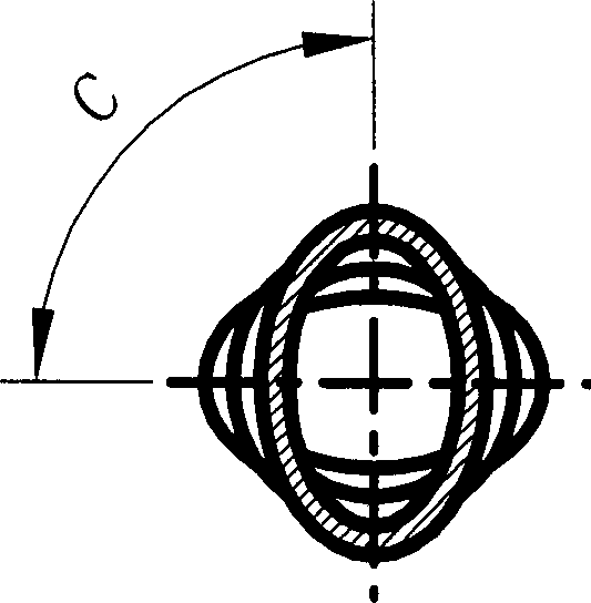 Intensified heat exchange tube with intersectional zoomed sections of circle-ellipse