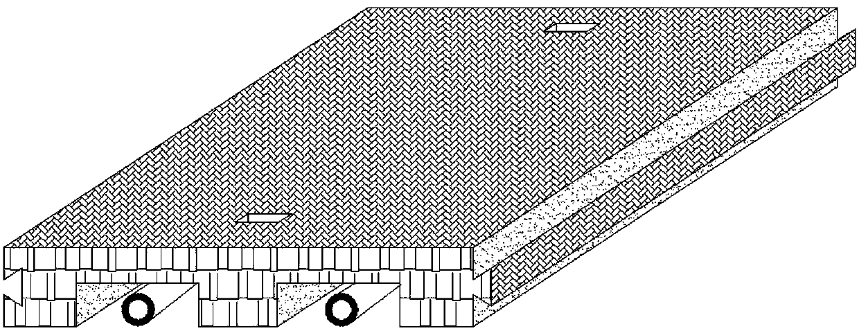 Plate split mounting type road surface manufactured by utilizing waste plastics