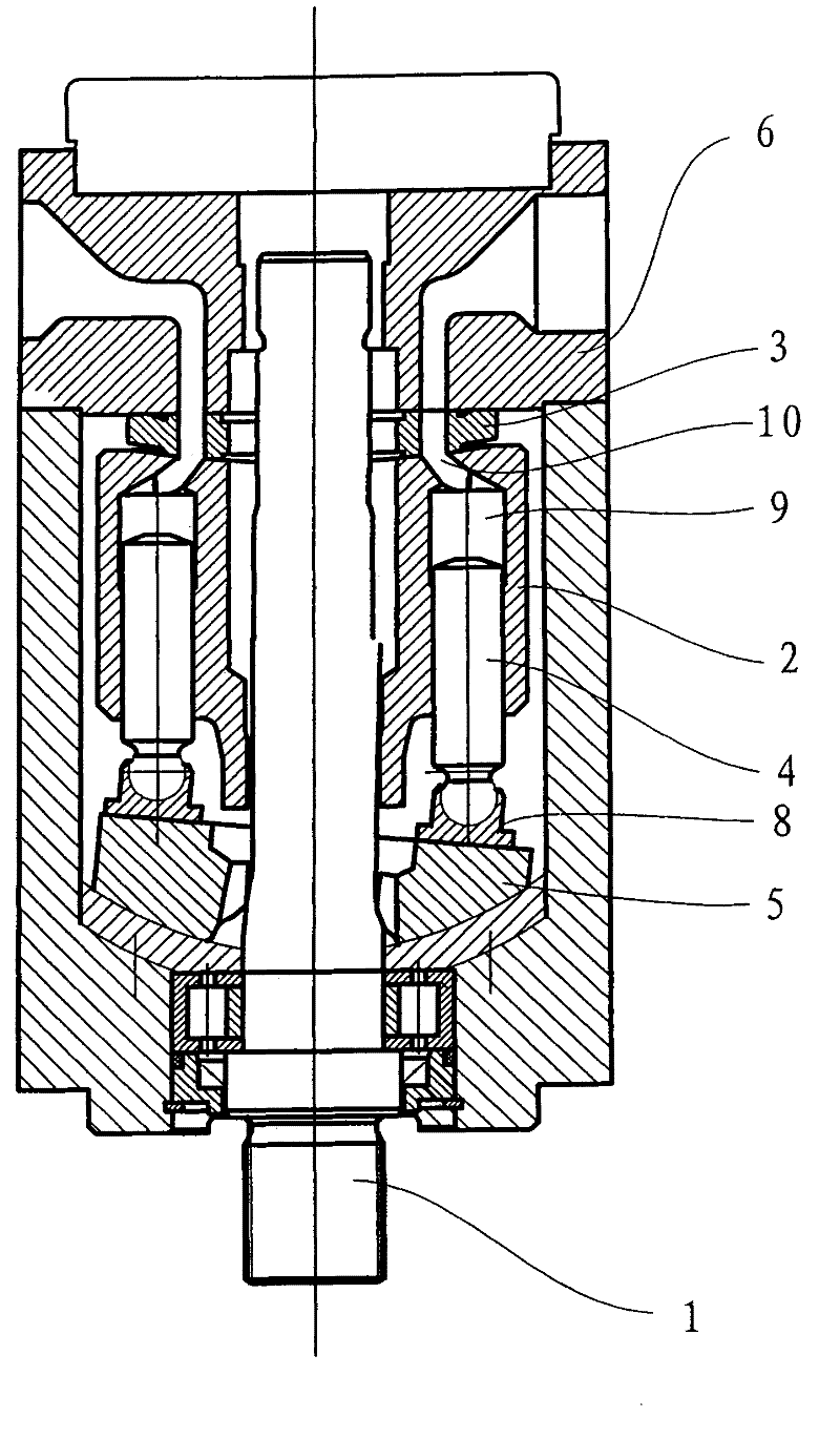 Axial plunger pump with double rows of cylinder holes and cylinder bodies