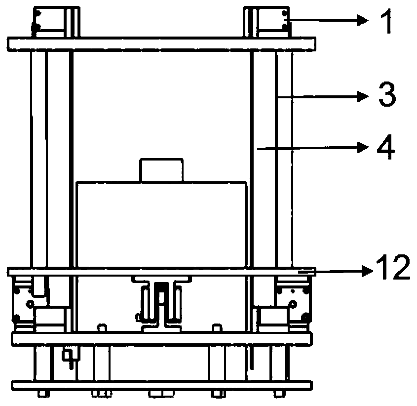 Horizontal exciting device for testing cross coupling coefficient of inertia sensor