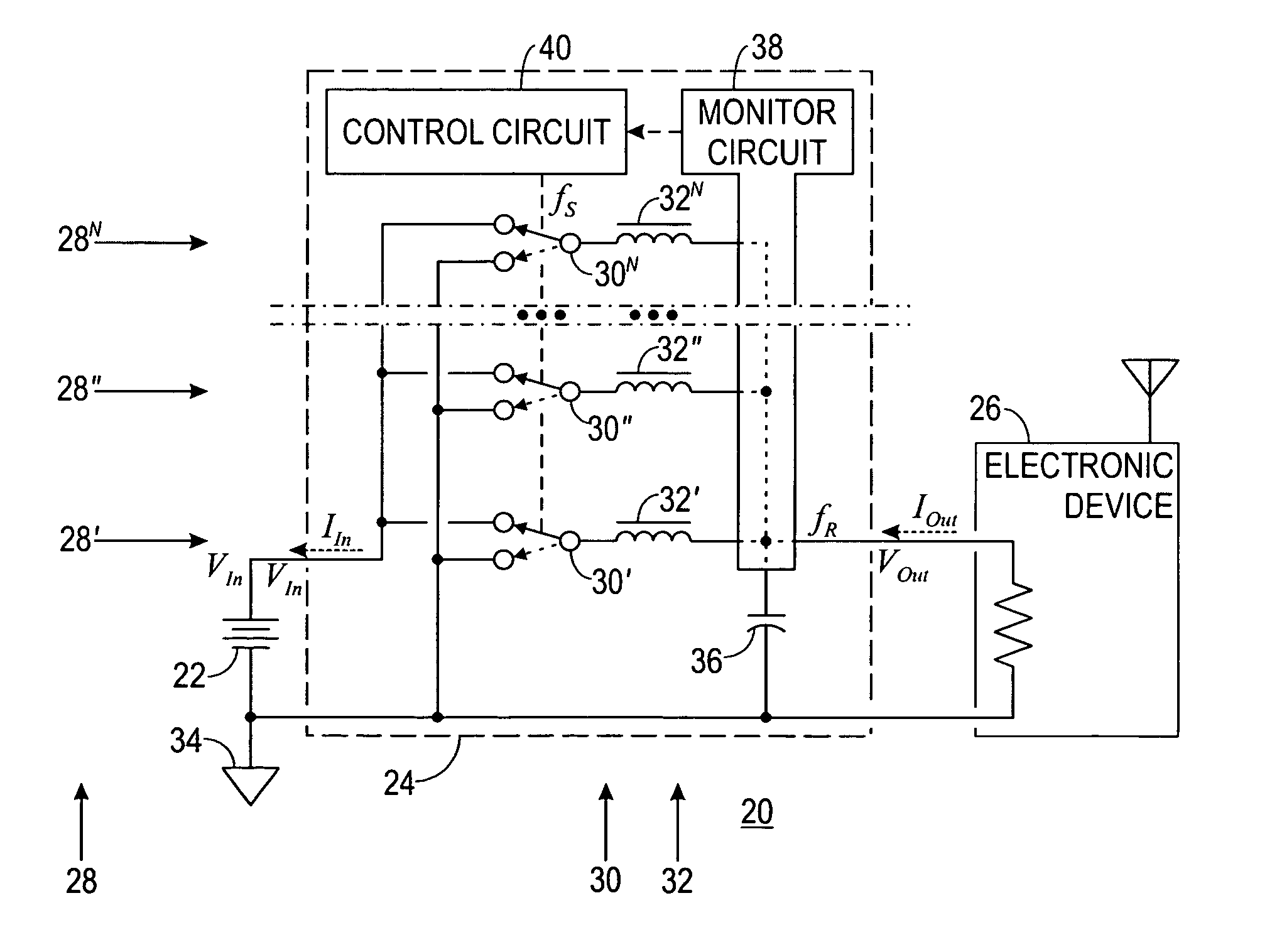 Apparatus and method for sliding-mode control in a multiphase switching power supply