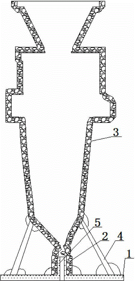 Vertical ceramic mold shell and molding method thereof