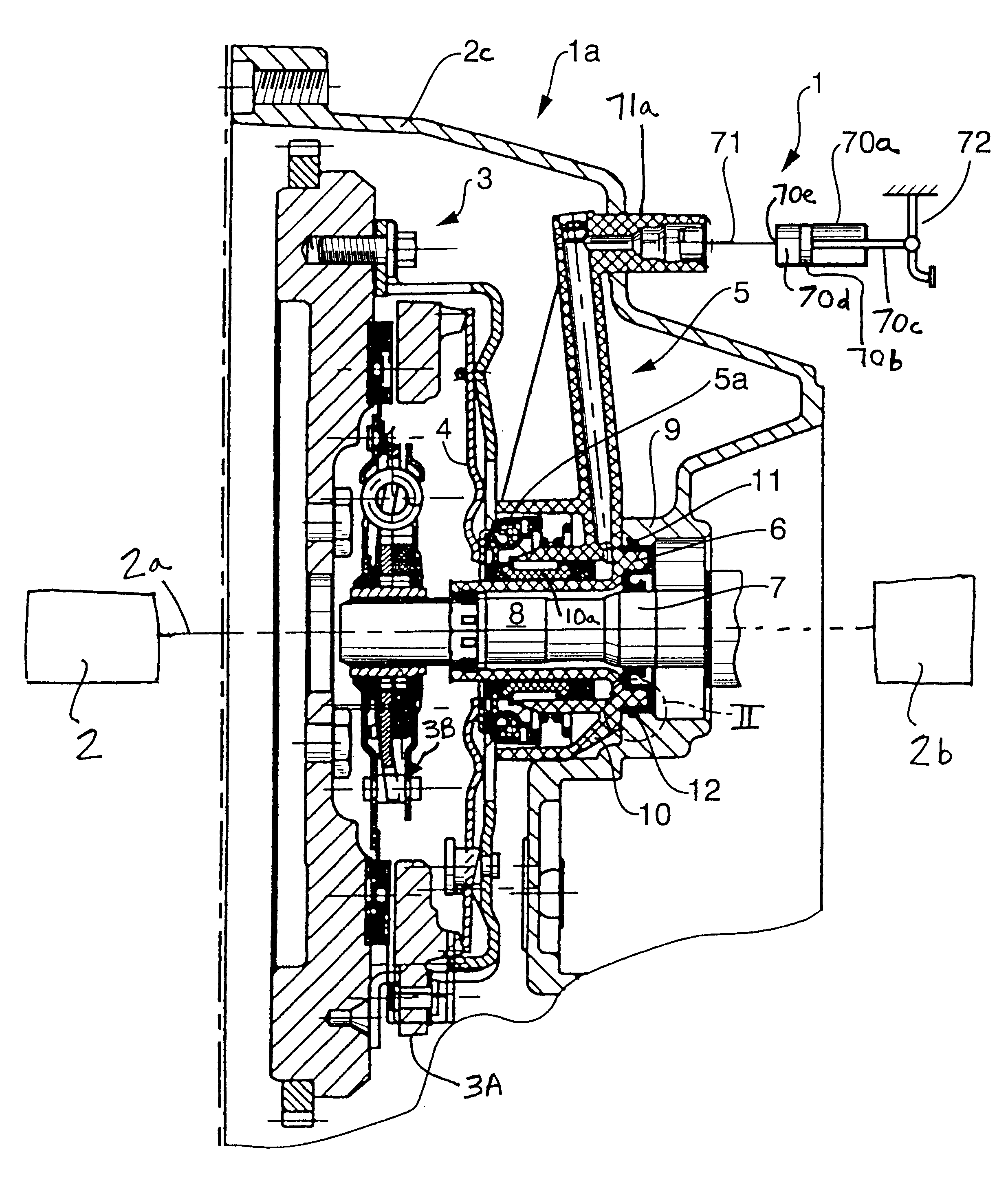 Hydraulic operating arrangement for clutches and the like