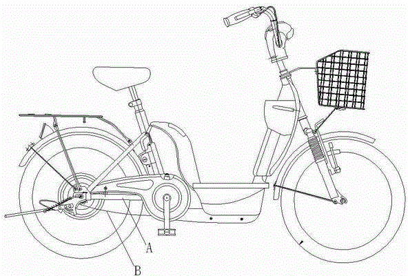 Chain-driven double-flywheel interlocking external alternating current self-generating device of bicycle