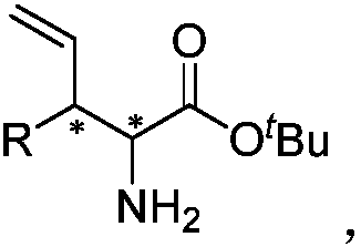 Chiral 3-substituted 3-vinyl-2-amino propionate and preparation method thereof