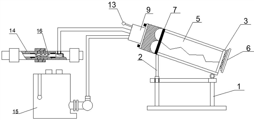 Experimental device and method for repairing film bag concrete cracks through vacuum grouting