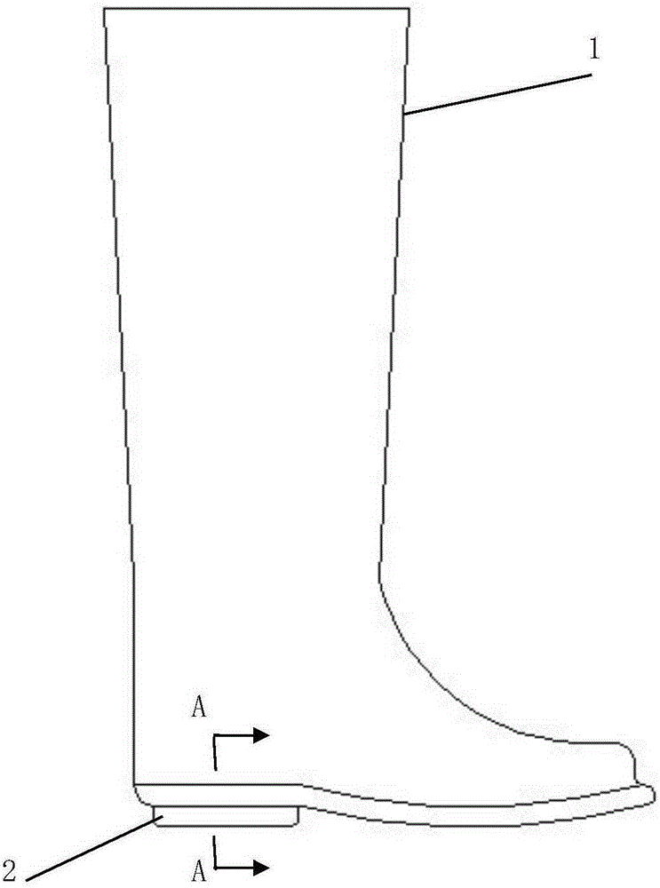 Water boot provided with one-way vent valve at bottom