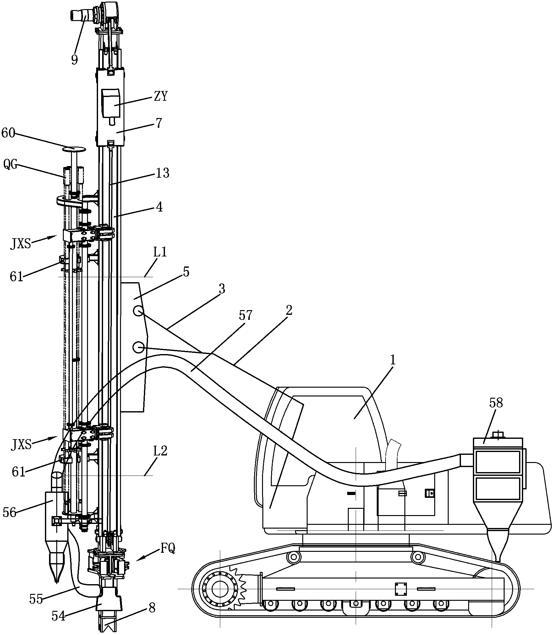 Multifunctional engineering machinery based on excavator platform