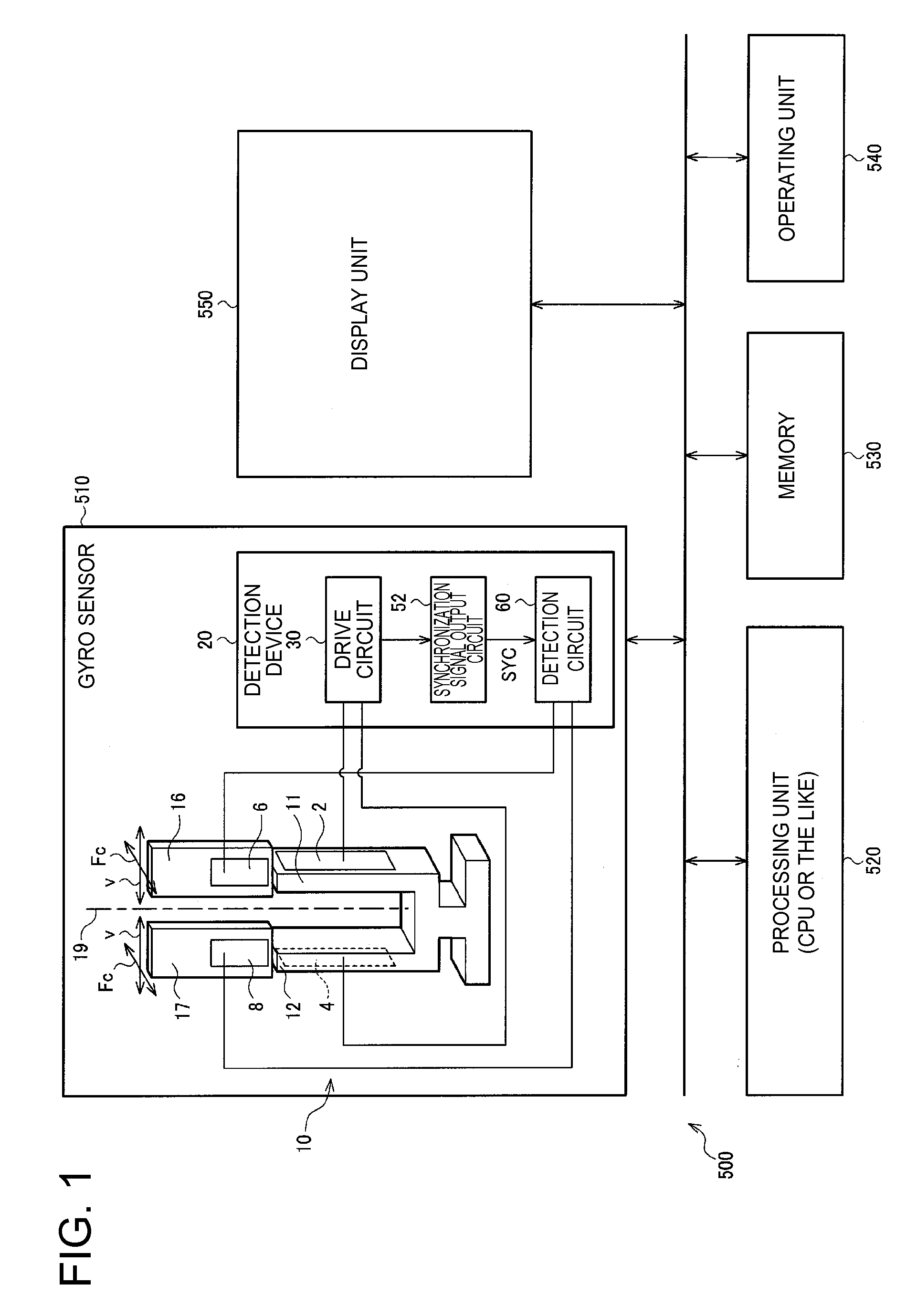 Detection device, sensor, electronic apparatus and moving object