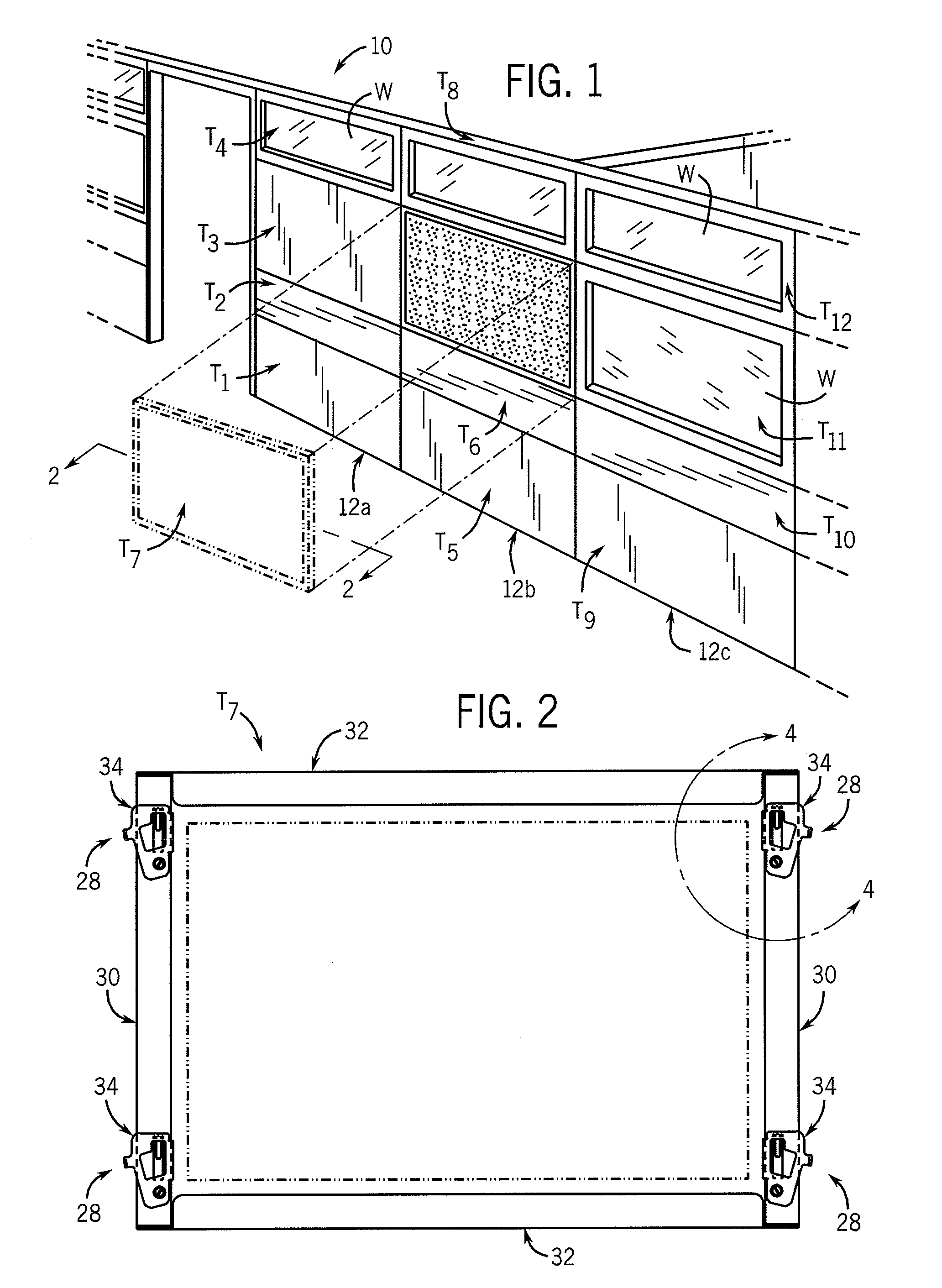 Latch-type tile mounting system